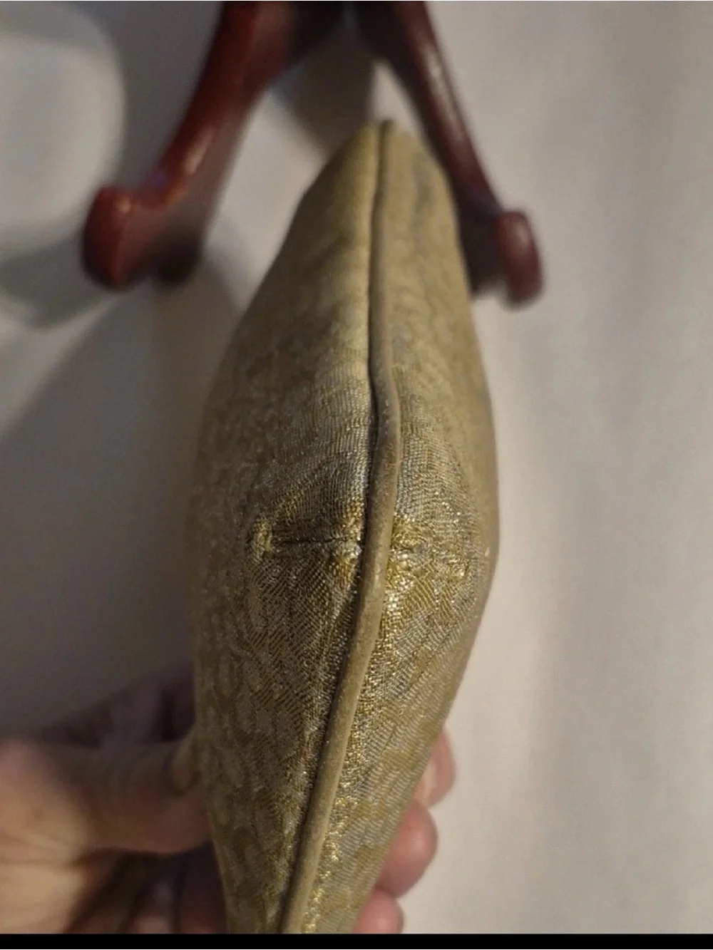 Coach Gold Signature Jacquard Wristlet
